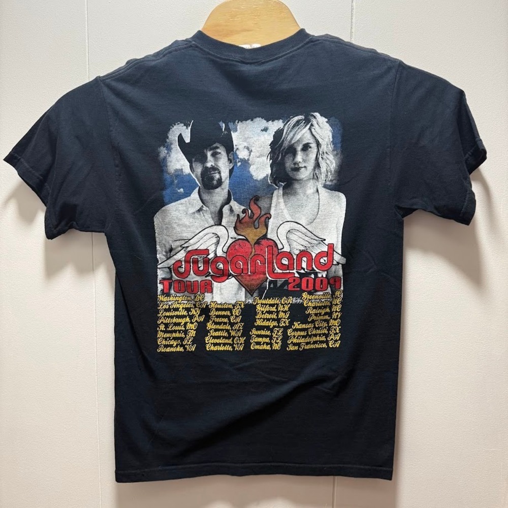 Sugarland 2009 Tour T Shirt Mens Medium Black Double Sided Country Music Graphic - Picture 6 of 6